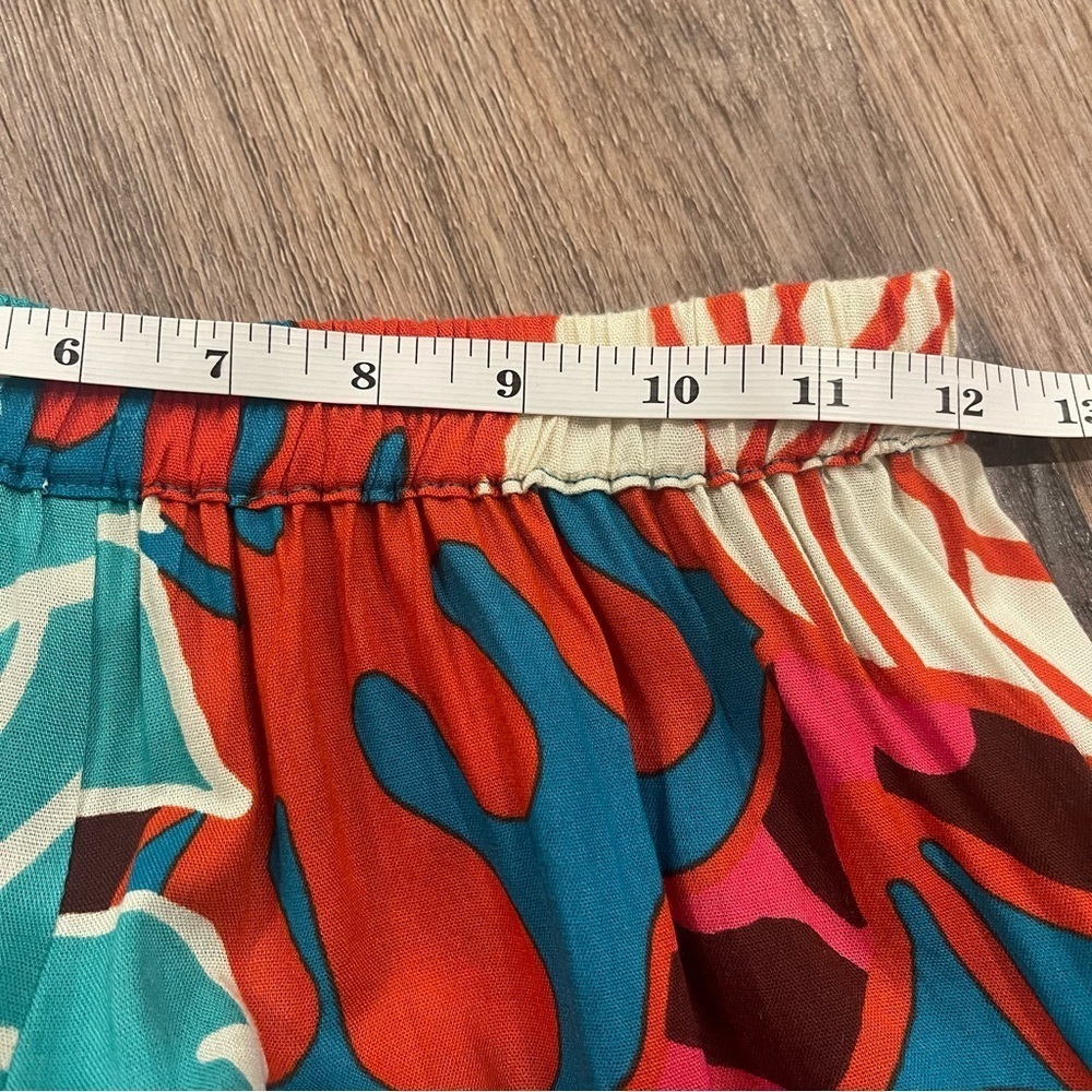 True Destinations Beach Culottes Sz Small Floral Wide Leg Pants Tropical - Picture 6 of 9